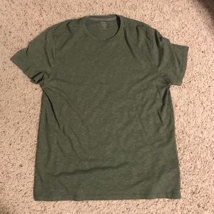 Mens classic soft army green Tee-Large